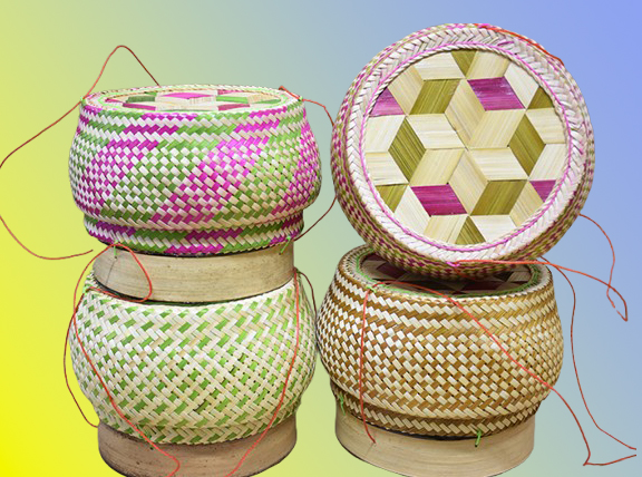 Bamboo Sticky Rice Basket (colour)